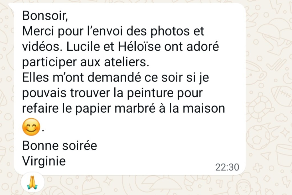 Avis parents Espace Enfants Salon Pour l'Amour du Fil avril 2025 Nantes Parc des Expositions